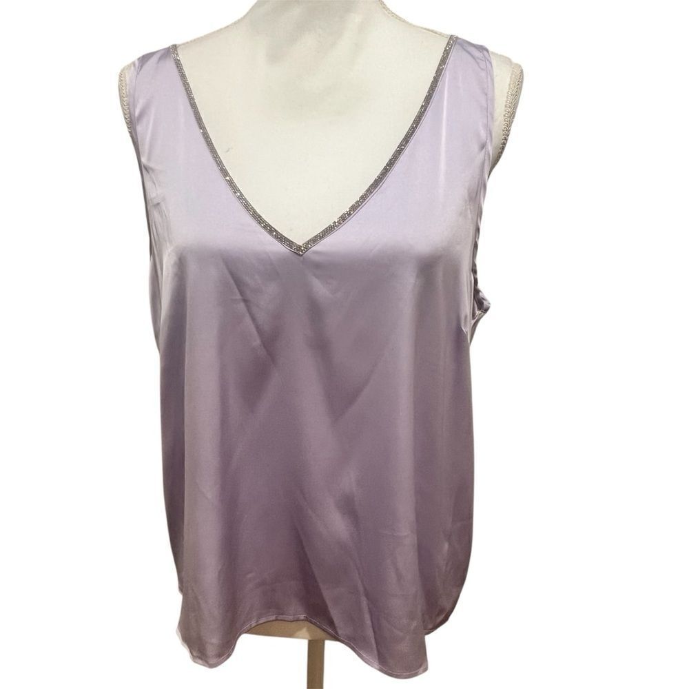NWT Generation love Christie Crystal Tank size large in lilac